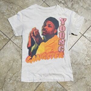 YG Young Gangster‎ T Shirt Small 100% Cotton Graphic Print Short Sleeve Tee